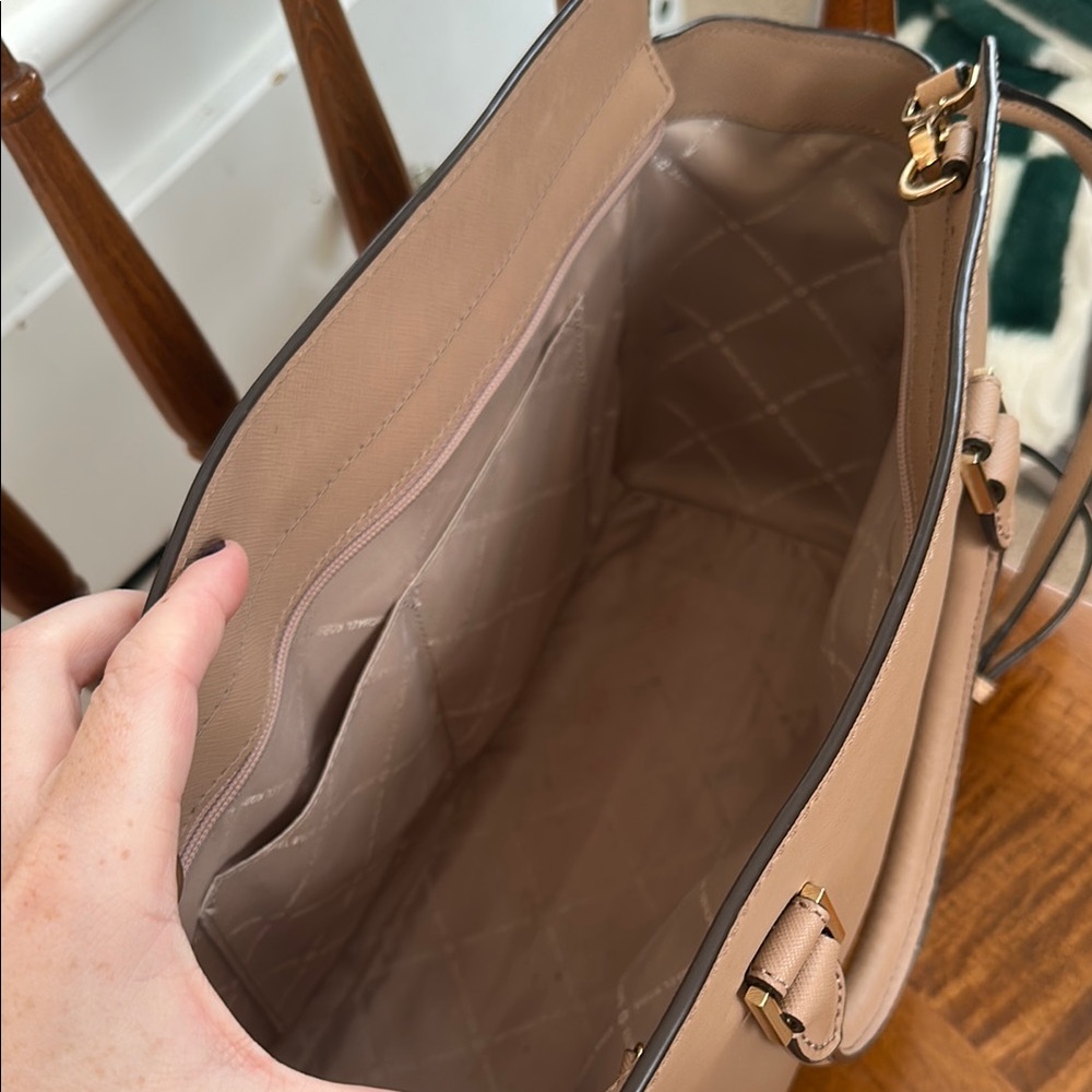 Michael Kors Tan Leather Tote Bag - Picture 3 of 3